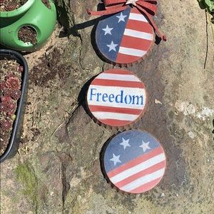 Decorated metal sign
